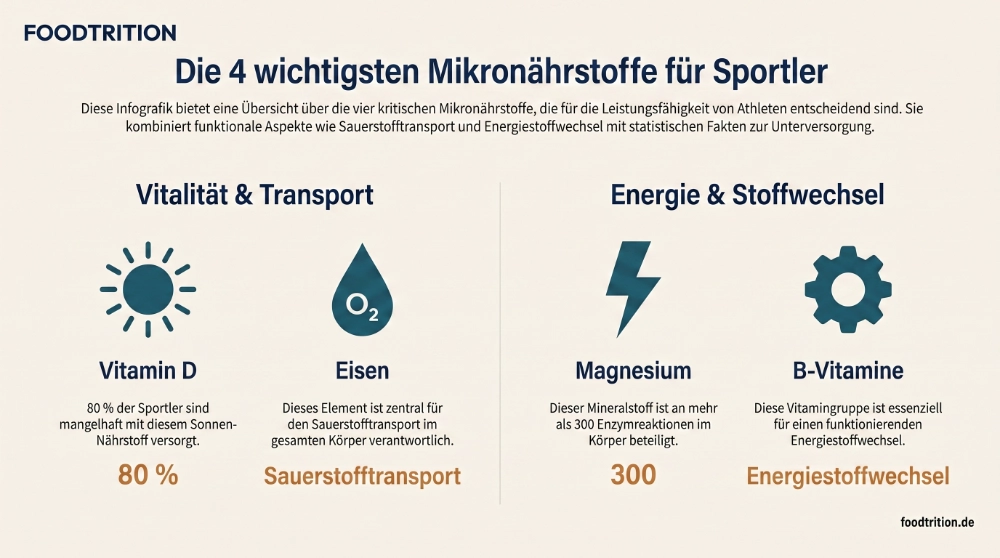 Mikronährstoffe für Sportler: Vitamine und Mineralstoffe aus echten Lebensmitteln